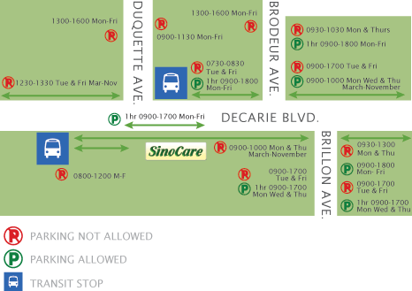 parking map for Sinocare